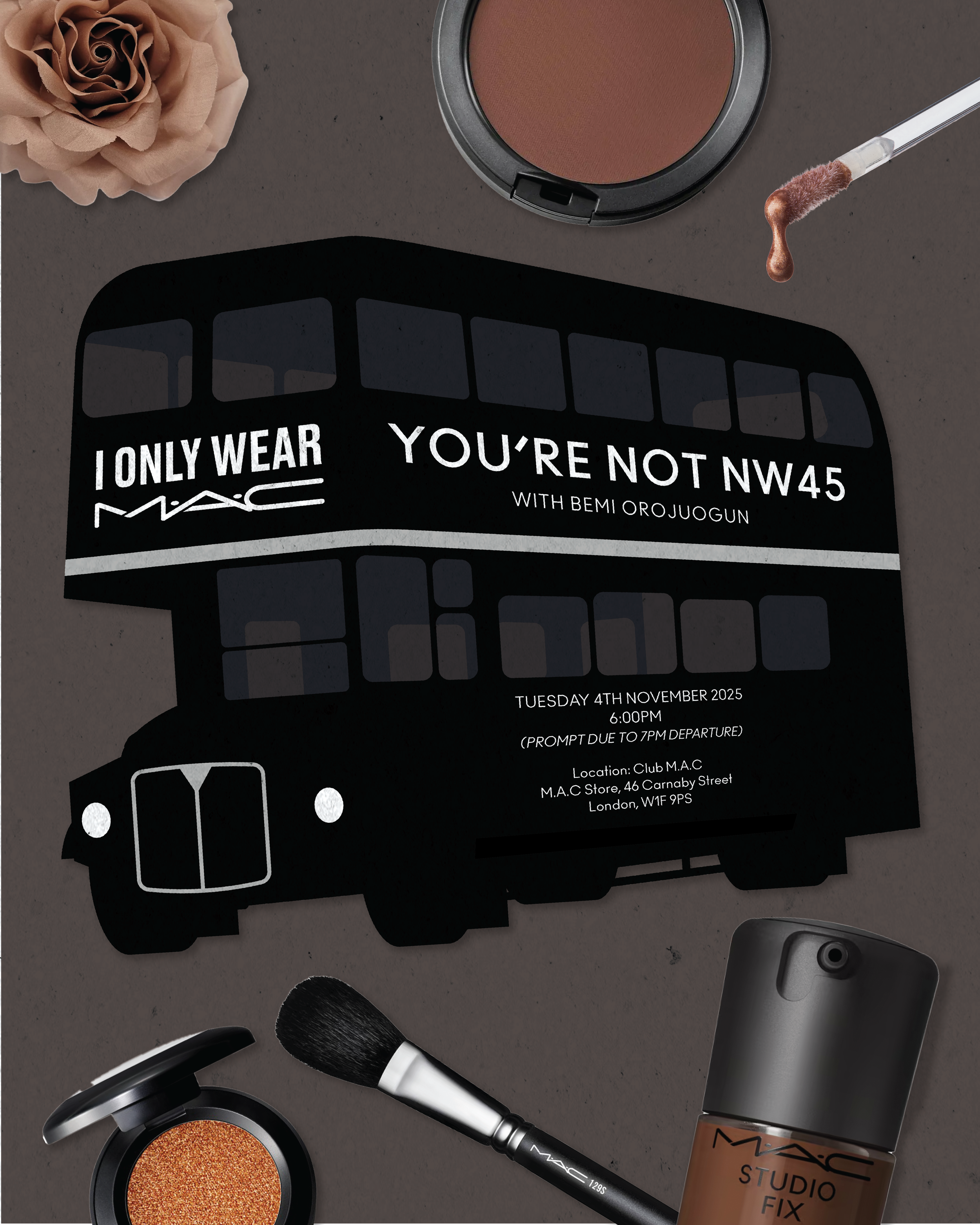 I Only Wear MAC Bus Digital Invitation