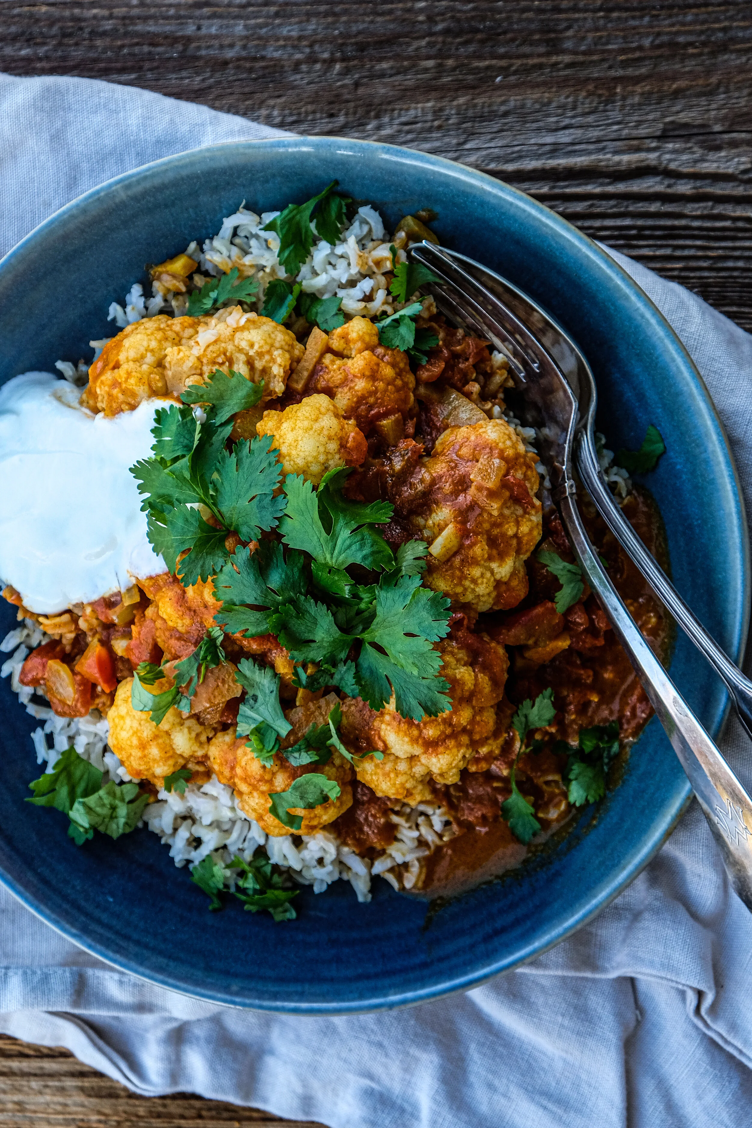 Milder Butter Curry mit Blumenkohl