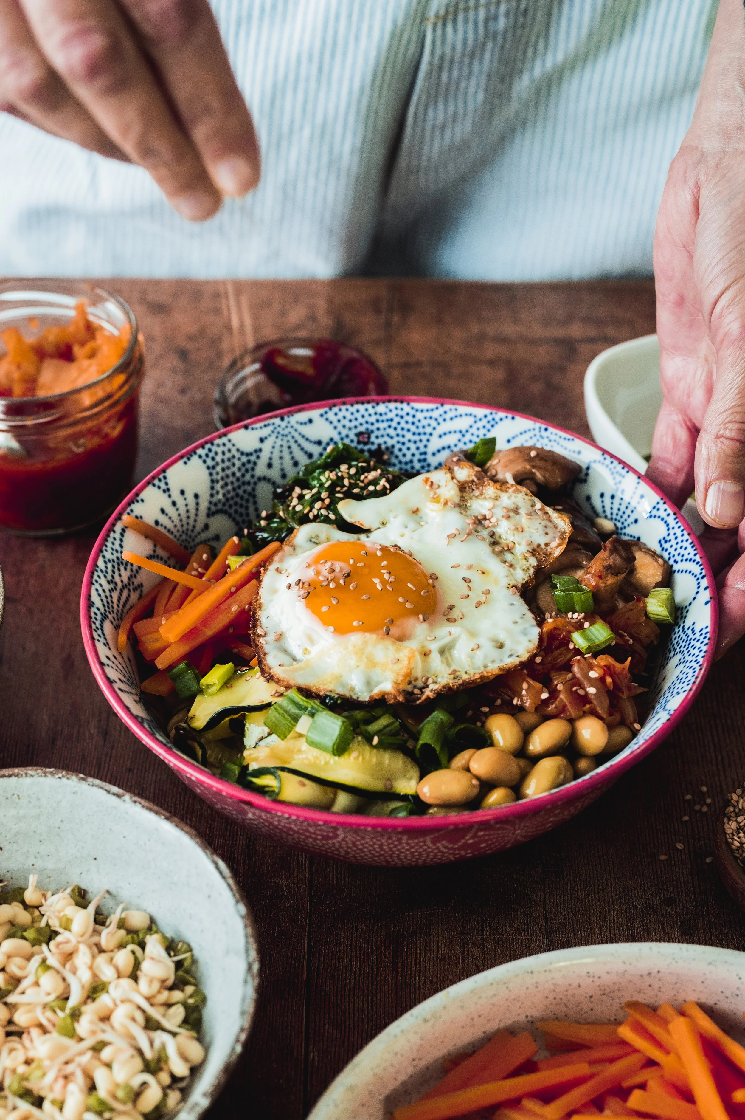 Veggie-Bowl auf Koreanisch