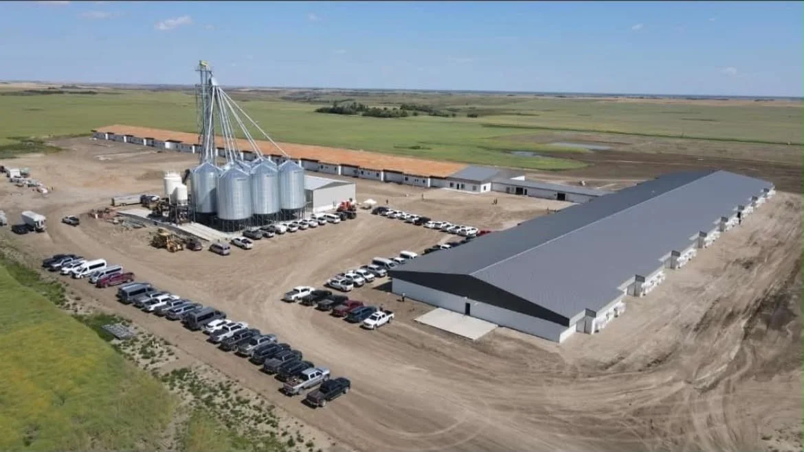 Sun Ridge Colony shines as new barn rises