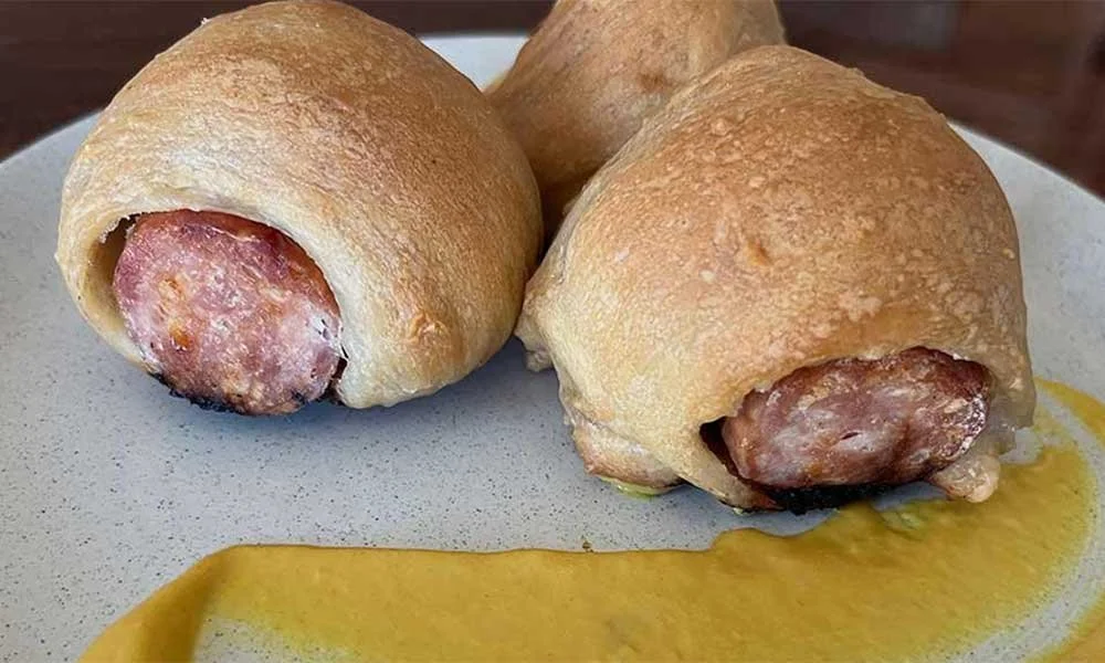 Bannock Wrapped Pigs in Blankets — Sask Pork
