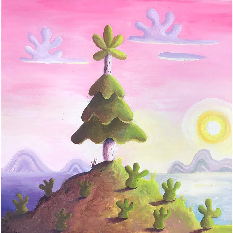 Solo tree with grass