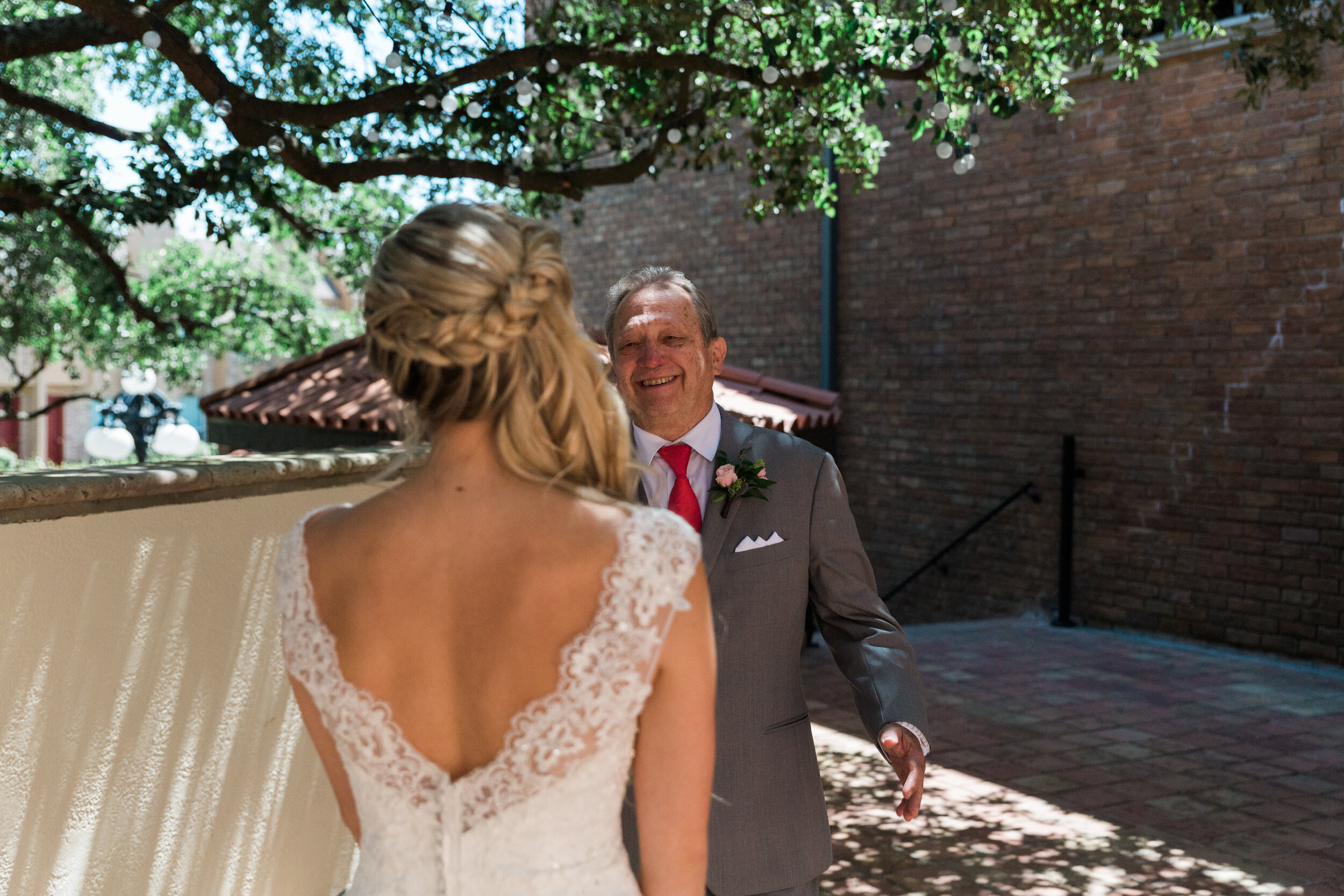 wedding father daughter first look the gallery houston tx