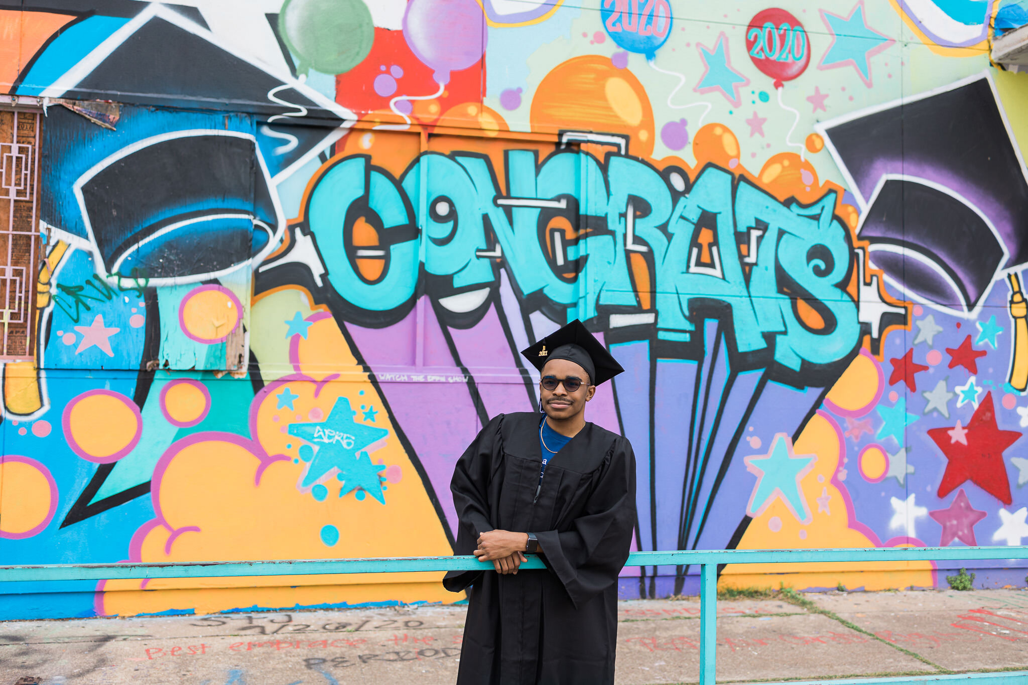 xavier senior graffiti cap and gown