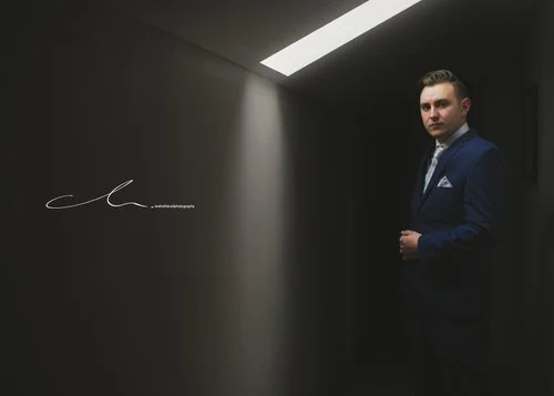 Josh striking the perfect pose for this wedding