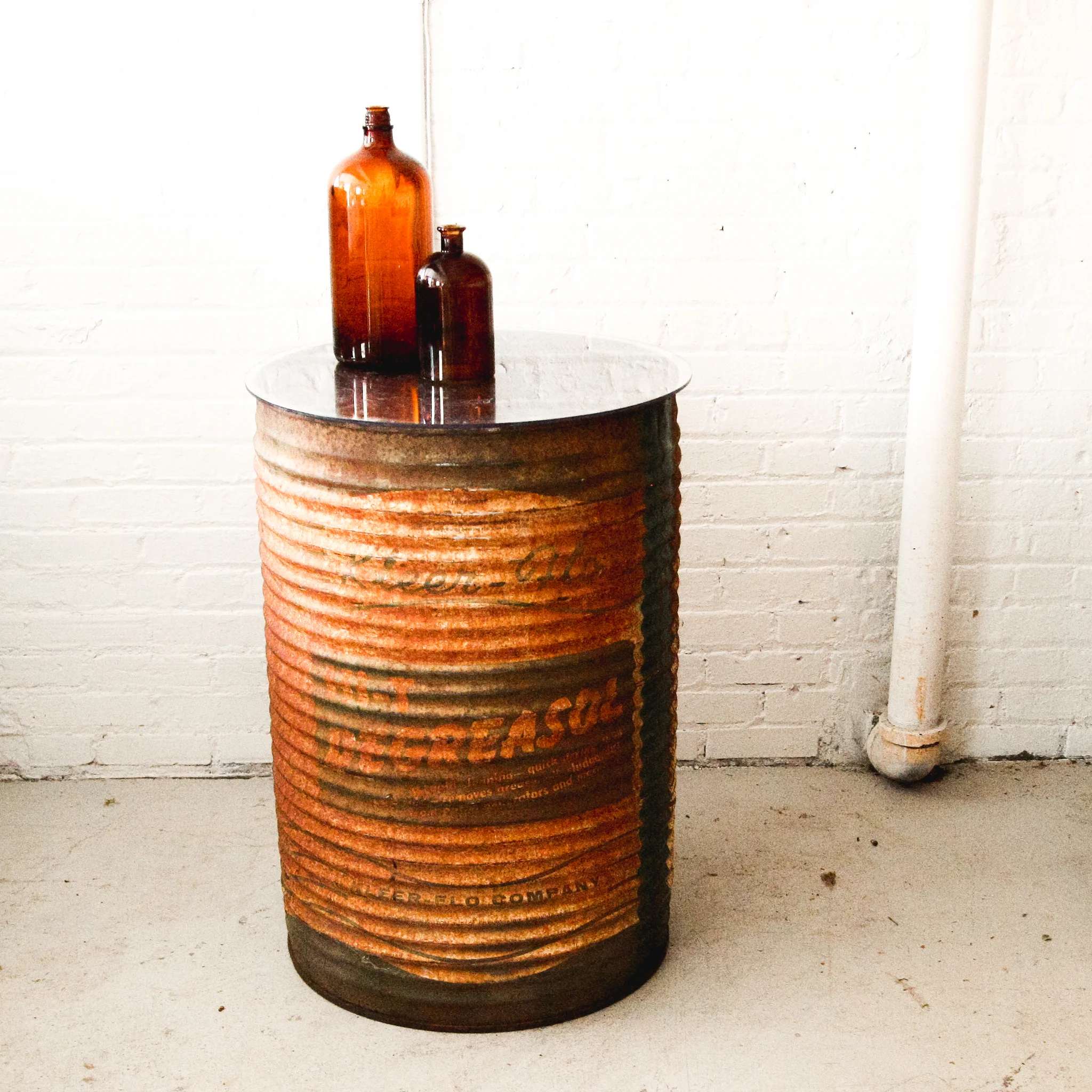 Metal Barrel Table