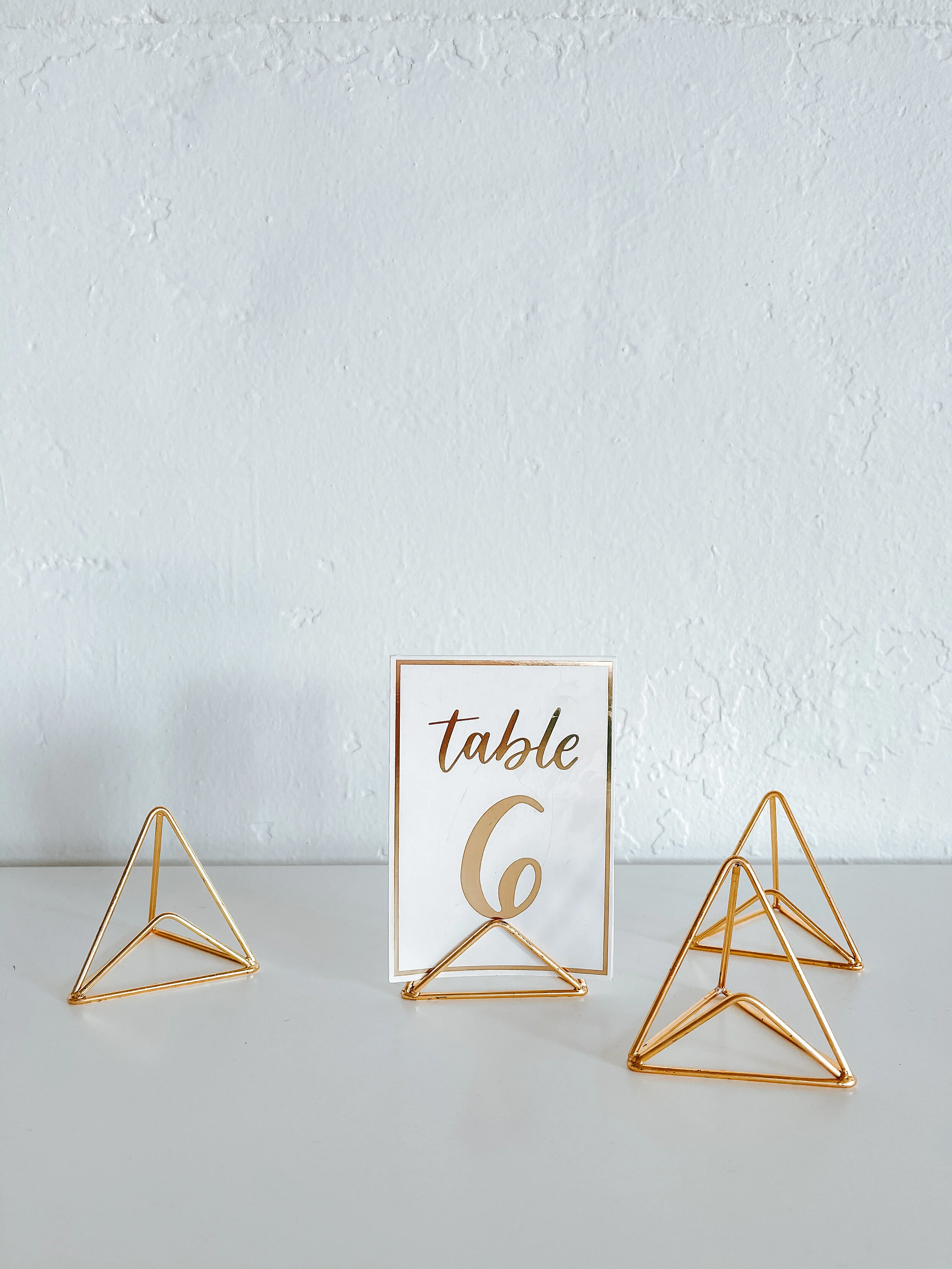 Gold Modern Place Card/ Table Holders — THE WHITE HOUSE CO.