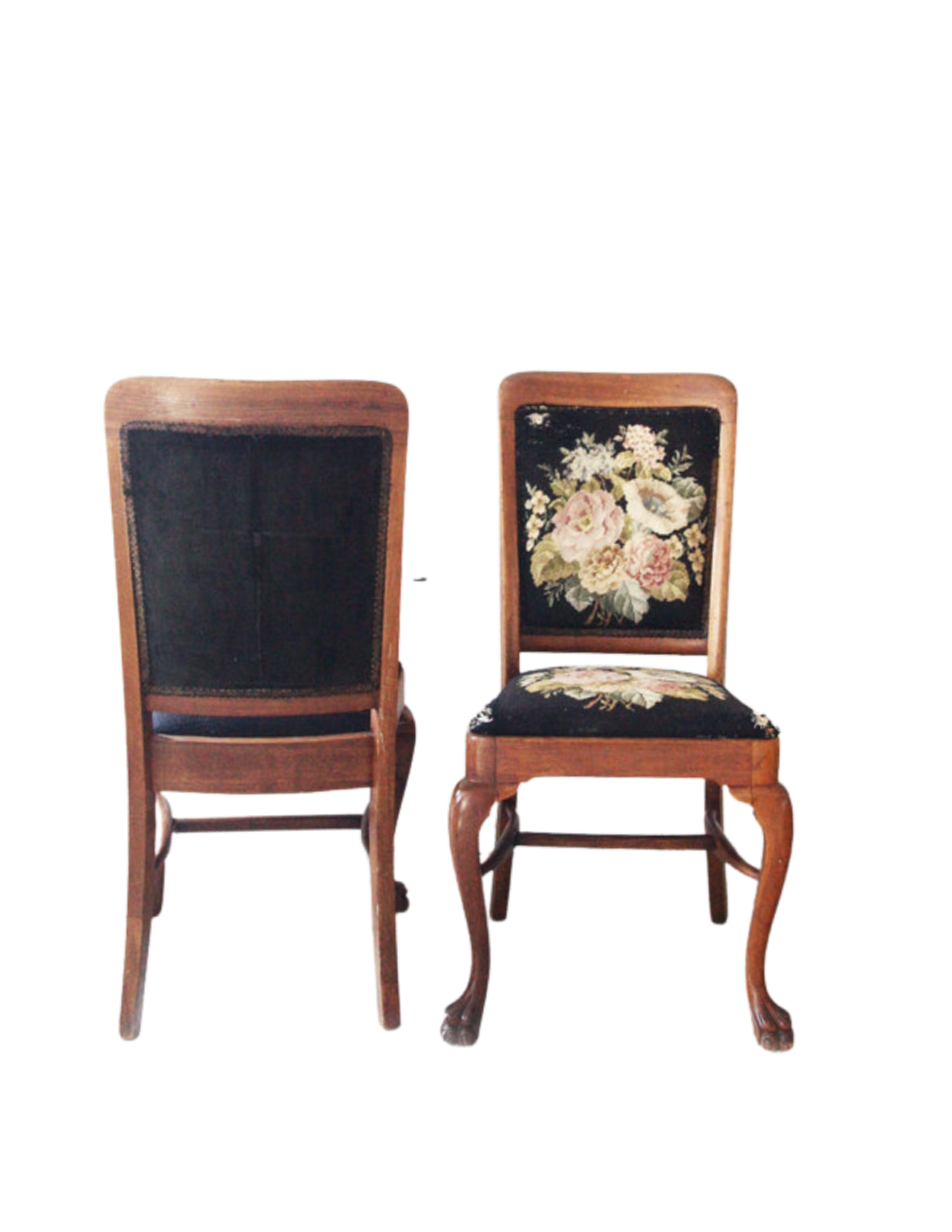 Black Floral Chairs