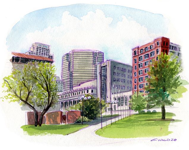 Vote! Columbia Plaza Sketch