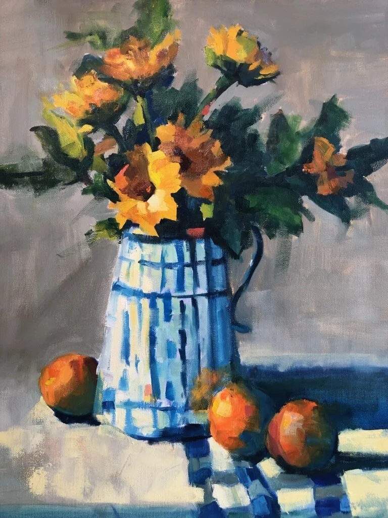   A fun experiment with color.    Oil on Canvas/ 20 x 24 / $ 795   