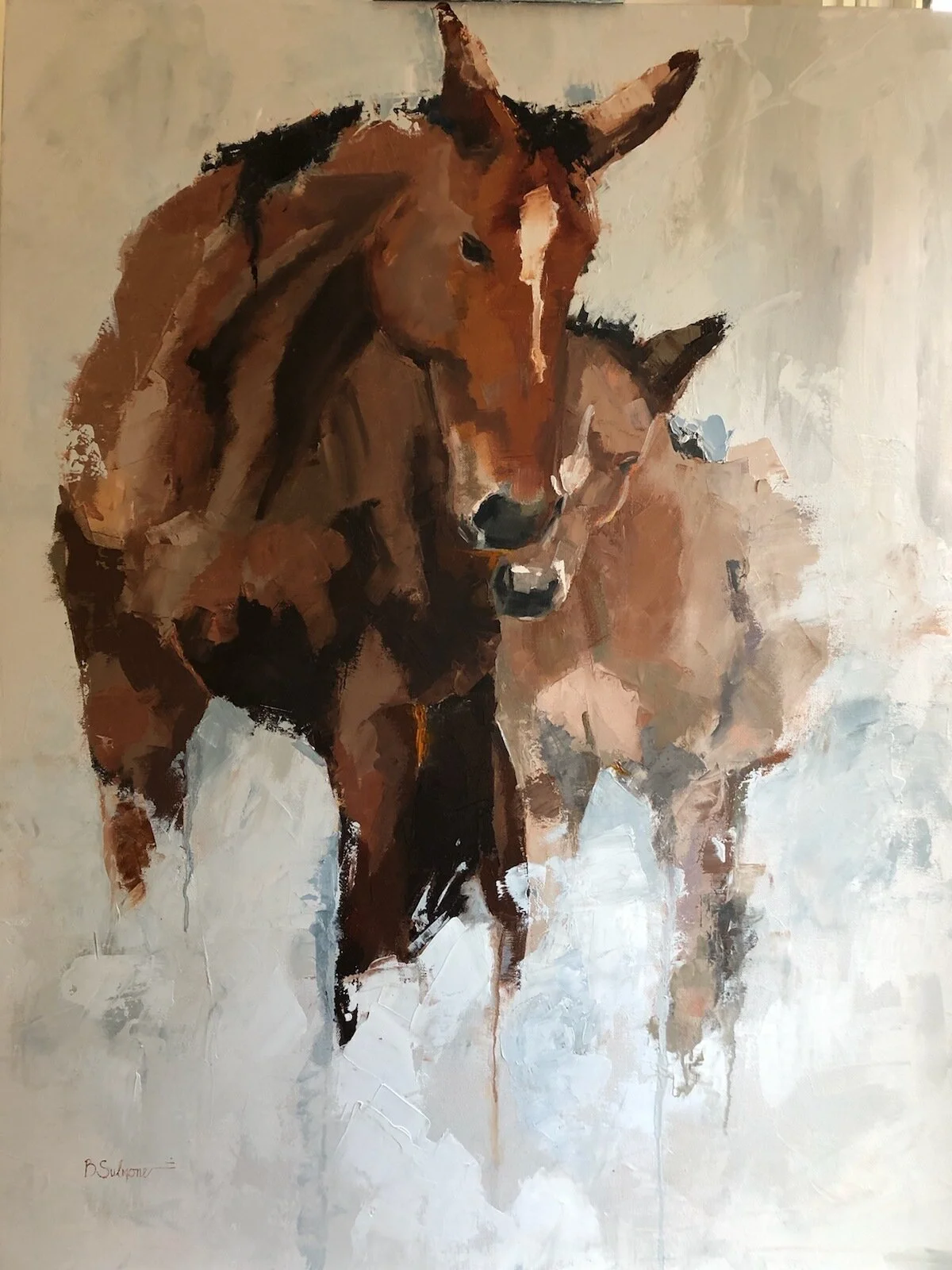   Inspired by the feelings of love and trust that this evokes.   Oil on gallery wrap Canvas / 30 x 40/Sold 