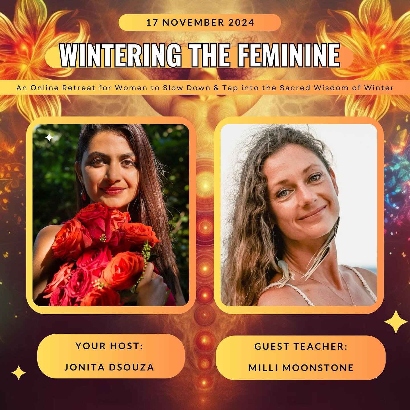 🌕 Wintering The Feminine: An Online Retreat for Women to Slow Down &amp; Tap into the Sacred Wisdom of Winter 🌕

Under the light of this Full Moon, we invite you to break free from the hustle and embrace the power of rest. 

Let&rsquo;s honour the 