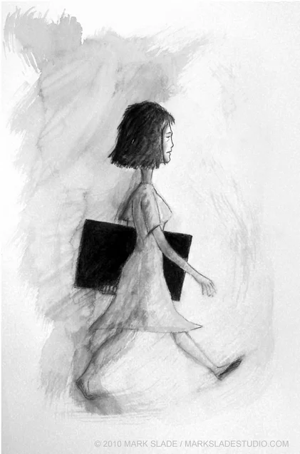 ART STUDENT WITH PORTFOLIO