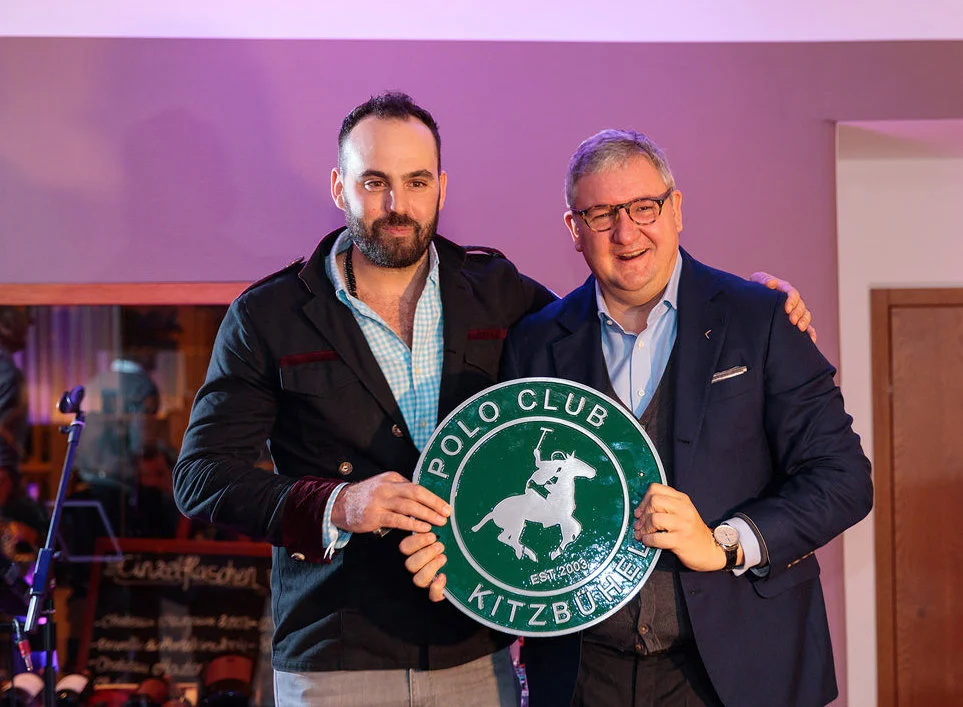 The Polo Club Kitzbühel was officially founded in 2017 by the following founding members; Tito Gaudenzi (CEO and Founder of Lifestyle Companies & Lifestyle Events), Elmar Balster (Managing Director of Lifestyle Companies & Lifestyle Events), Dietmar Heck (Legal Council for Kitzbühel Polo) and Fritz Michelitsch (local cooperation partner for the Kitzbühel Polo event). Furthermore the club has welcomed the following honorary members: Dr. Andreas Insam (CEO of Bendura Bank), Signe Reisch (President of the Tourism Board Kitzbühel), Haddaway (Brand Ambassador for the Polo Club Kitzbühel) and Richard Hauser (CEO and Founder of the Kitzbühel Country Club). The Polo Club Kitzbühel found its permanent home at the prestigious Kitzbühel Country Club, image above shows the two visionaries Tito Gaudenzi (left) of Kitzbühel Polo, and Richard Hauser (right) of the Kitzbühel Country Club.