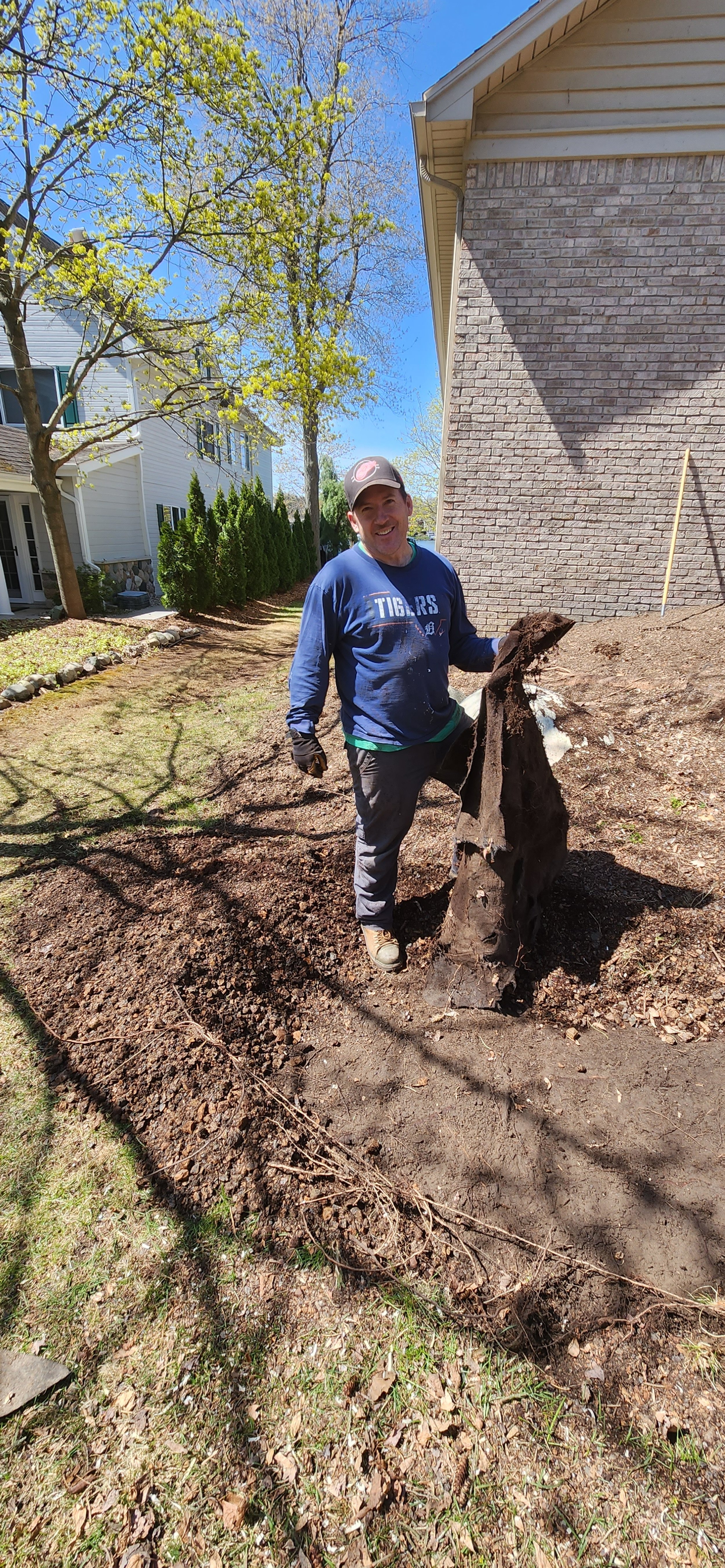 Removal of landscape fabric