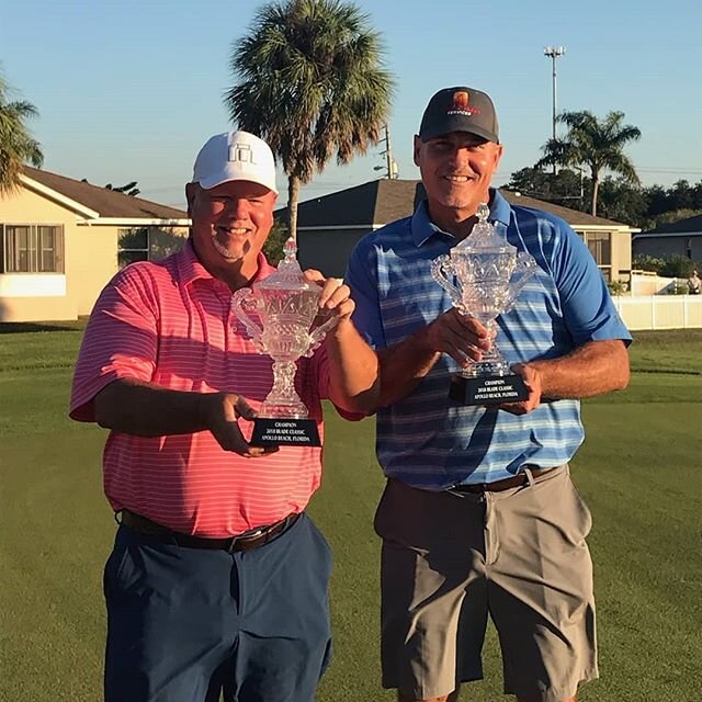 Congratulations to the 2018 Blade Classic Champions!! Mike Meadows of Linder Industrial Machinery &amp; Mark Miller of Ajax Paving. A great day of golf for a great cause! 🏆🏆⛳🏌️&zwj;♂️