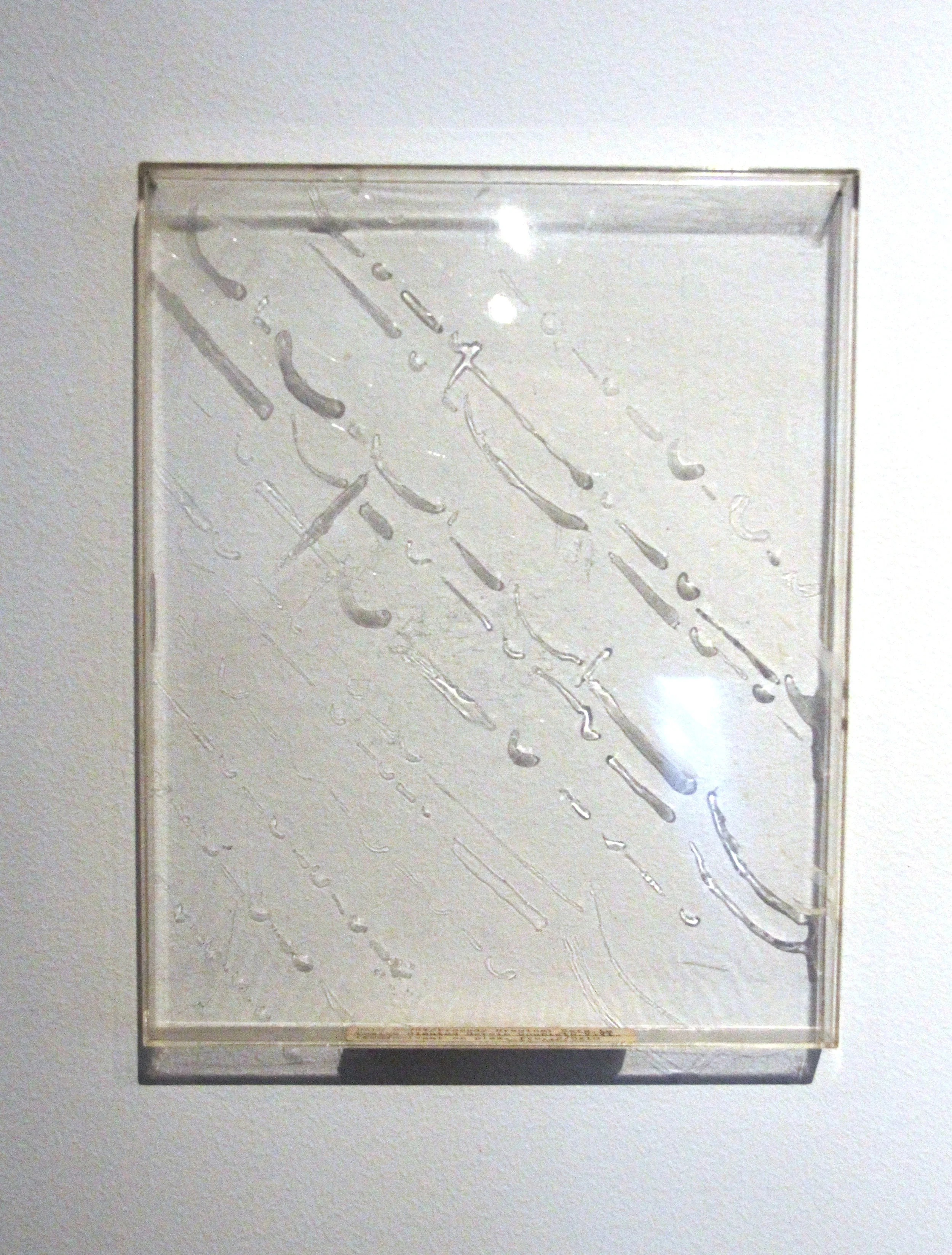 Zero to Twelve Slanted Heroic Couplets V & VI; Prosody Drawings series; 1973-1976; Acrylic and resin emulsion on plexiglass; 11 ¼ x 9 ¼”