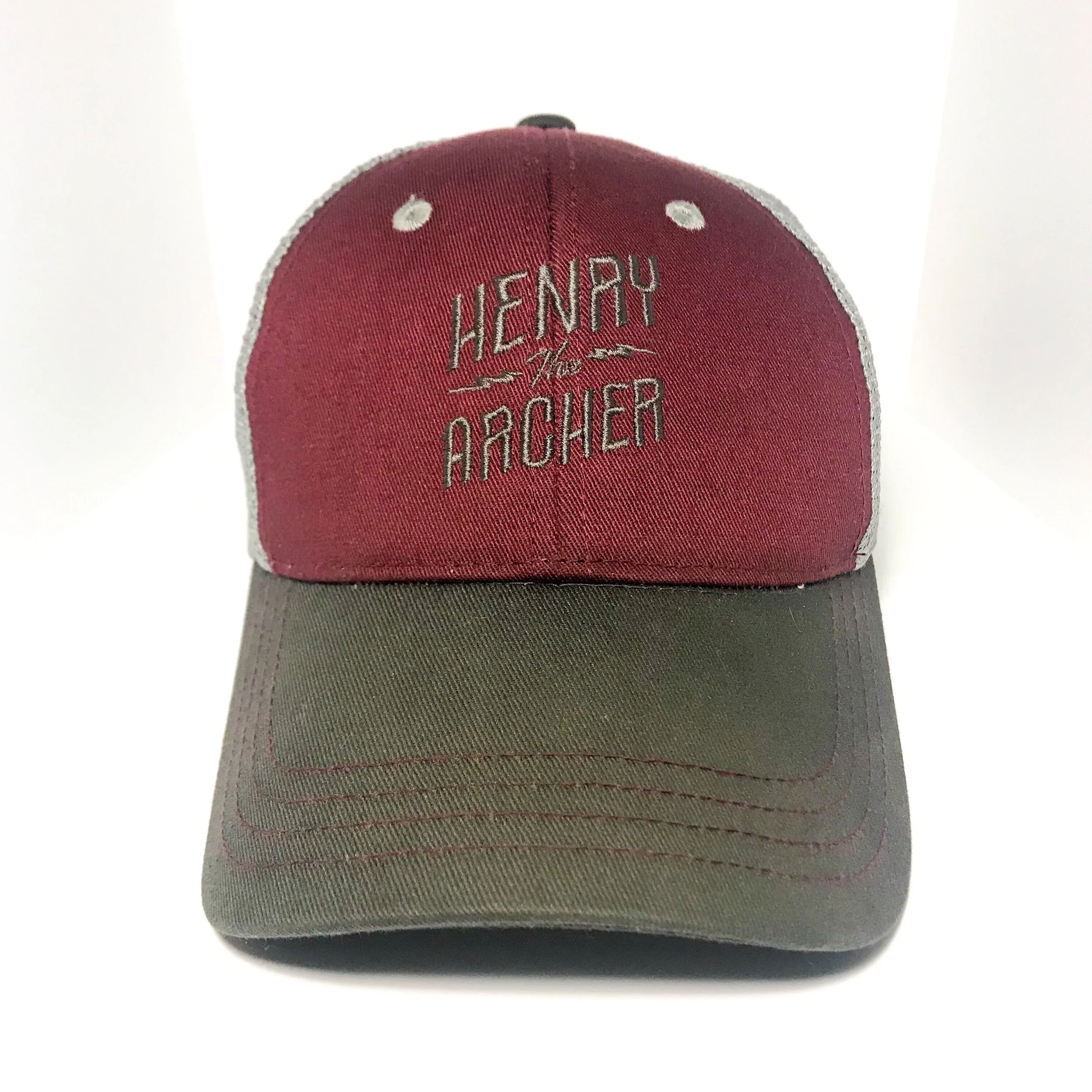Henry the Archer - HAT - Burgundy and Grey 