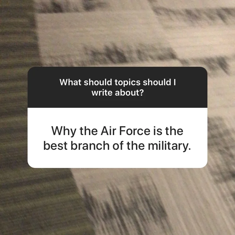 Best Military Branch? The Air Force - Daily Ramblings - July 14, 2018