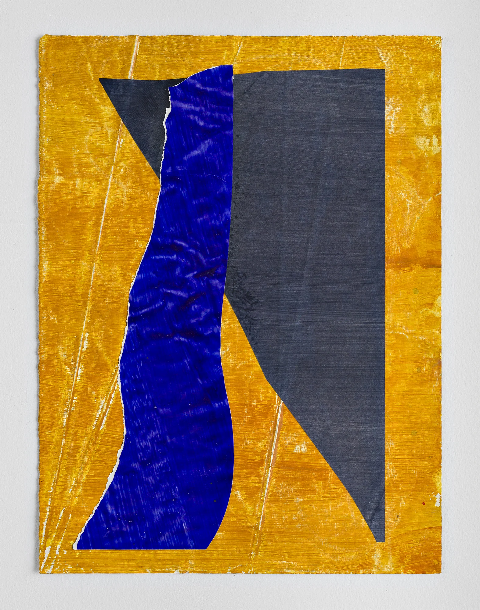 Untitled, acrylic and paper collage, 12 x 9 inches, 2018.