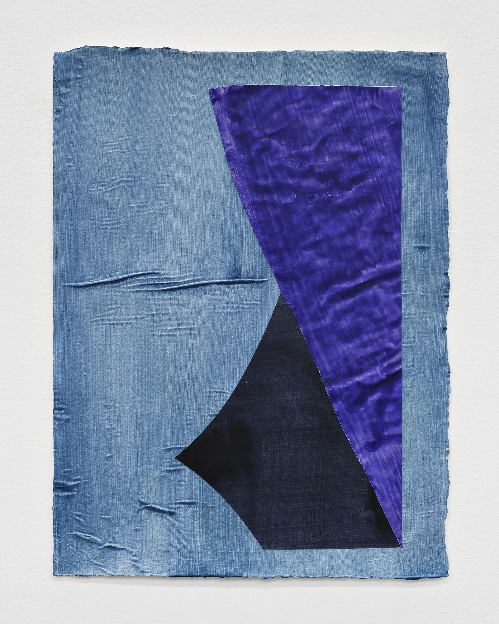 Untitled, acrylic and paper collage, 12 x 9 inches, 2017.