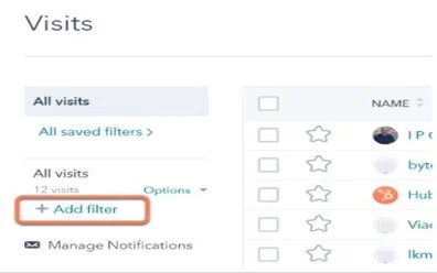 Figure 4: What you should see when you go to create the saved filters. You navigate to your contacts screen and then click + Add Filter.