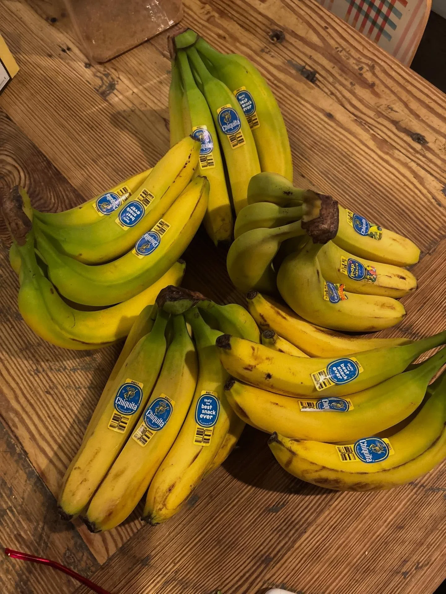 I thought I was buying 5 bananas, but it was really 5 BUNCHES of bananas, so now I have 15 pounds of bananas, and 3 of my neighbors will now get one bunch of free bananas. There&rsquo;s a story math problem in there, but I&rsquo;m allergic to math. I