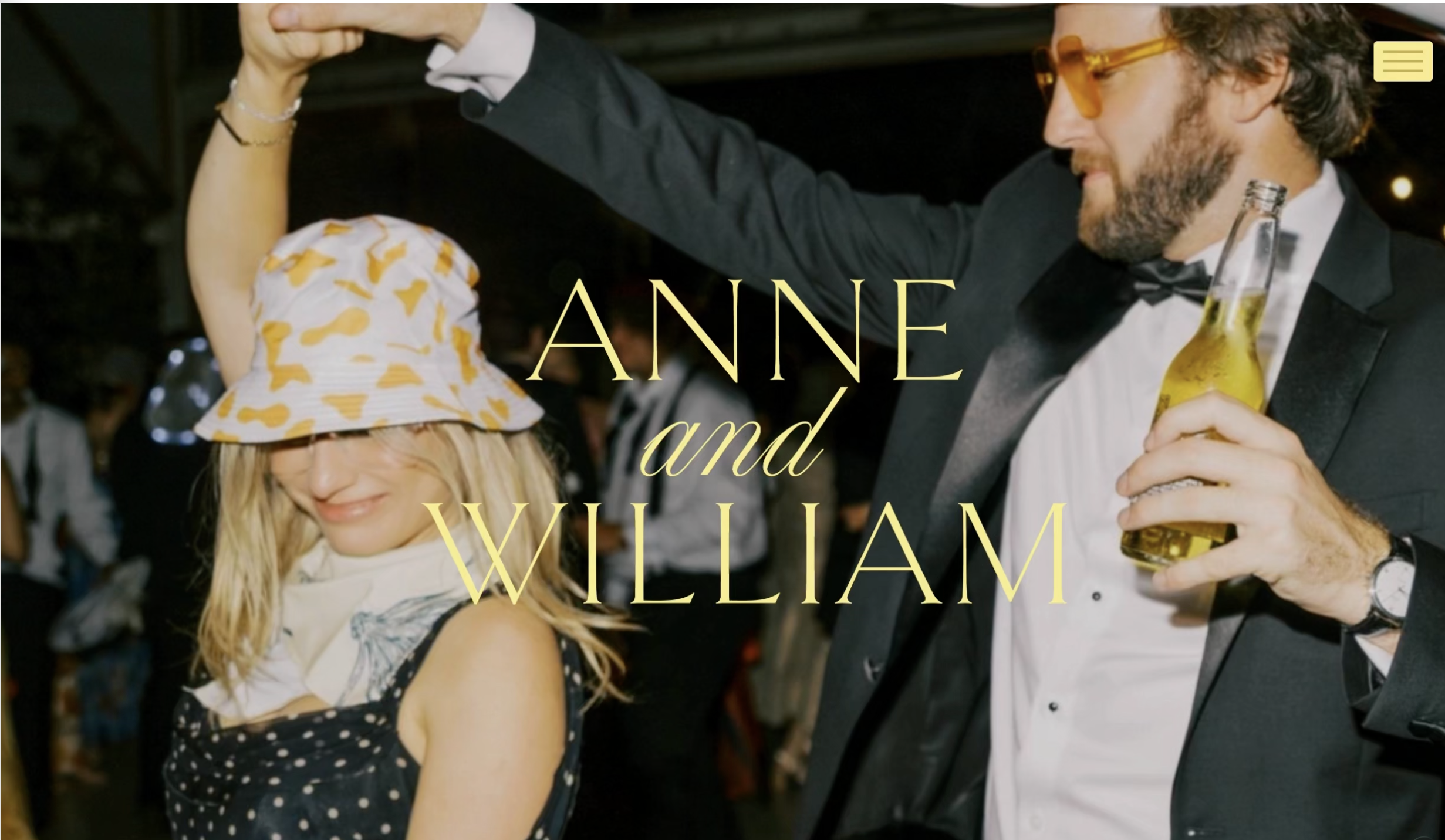 Photo of wedding website designed by shell munro designs