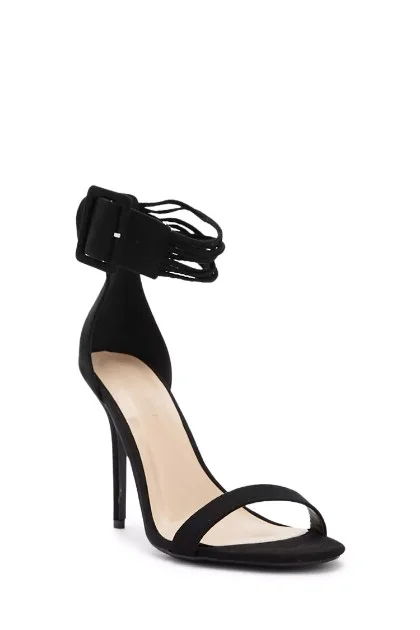 Faux Suede Ankle-Strap Stilettos 