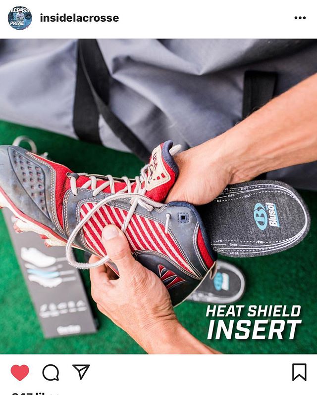 Shout out to our friends @insidelacrosse. Burn the competition, not your feet. #shieldup