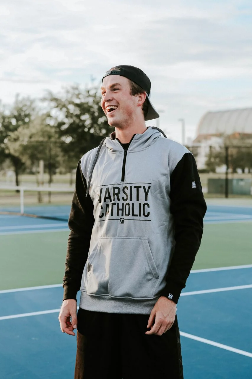 THE 1/4 ZIP HOODIE- PERFORMANCE FLEECE BODY-COTTON SLEEVE
