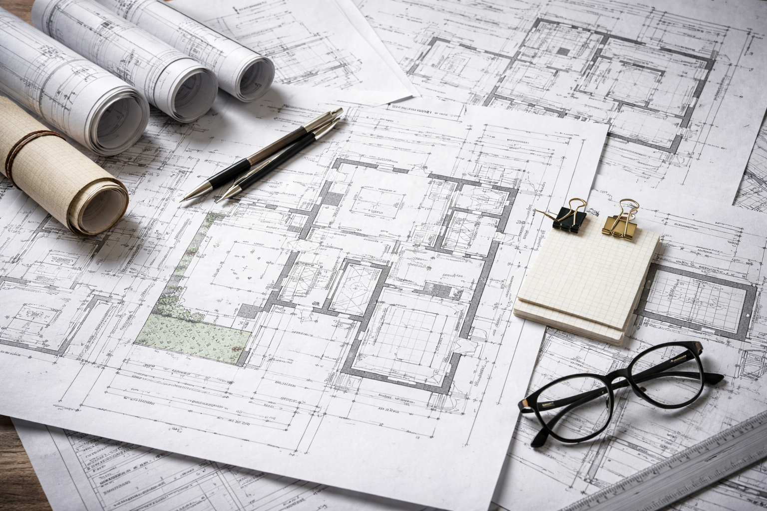 Architectural planning applications documentation in London.
