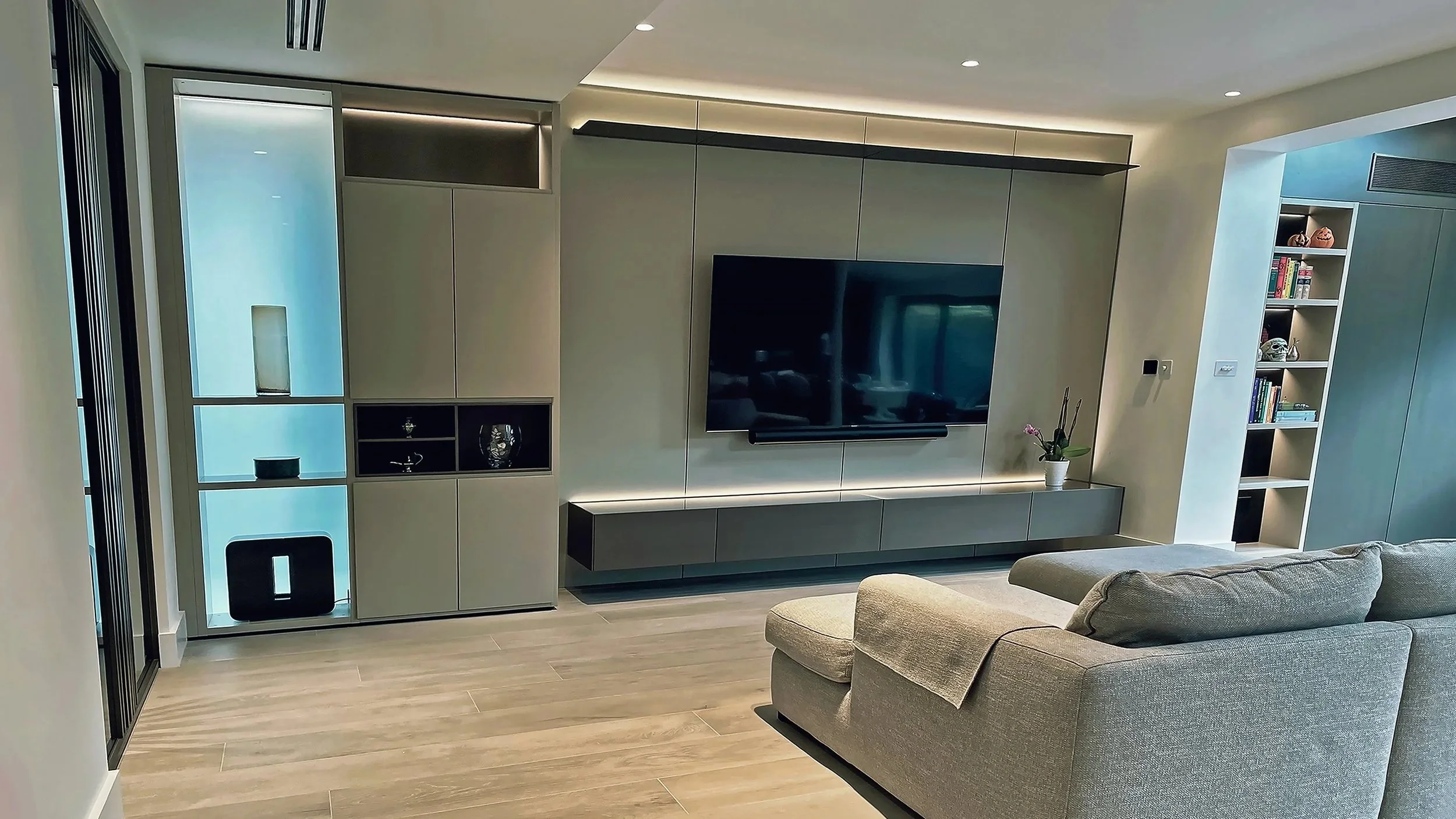 Bespoke joinery unit in home renovation in Barnes, London, SW13.