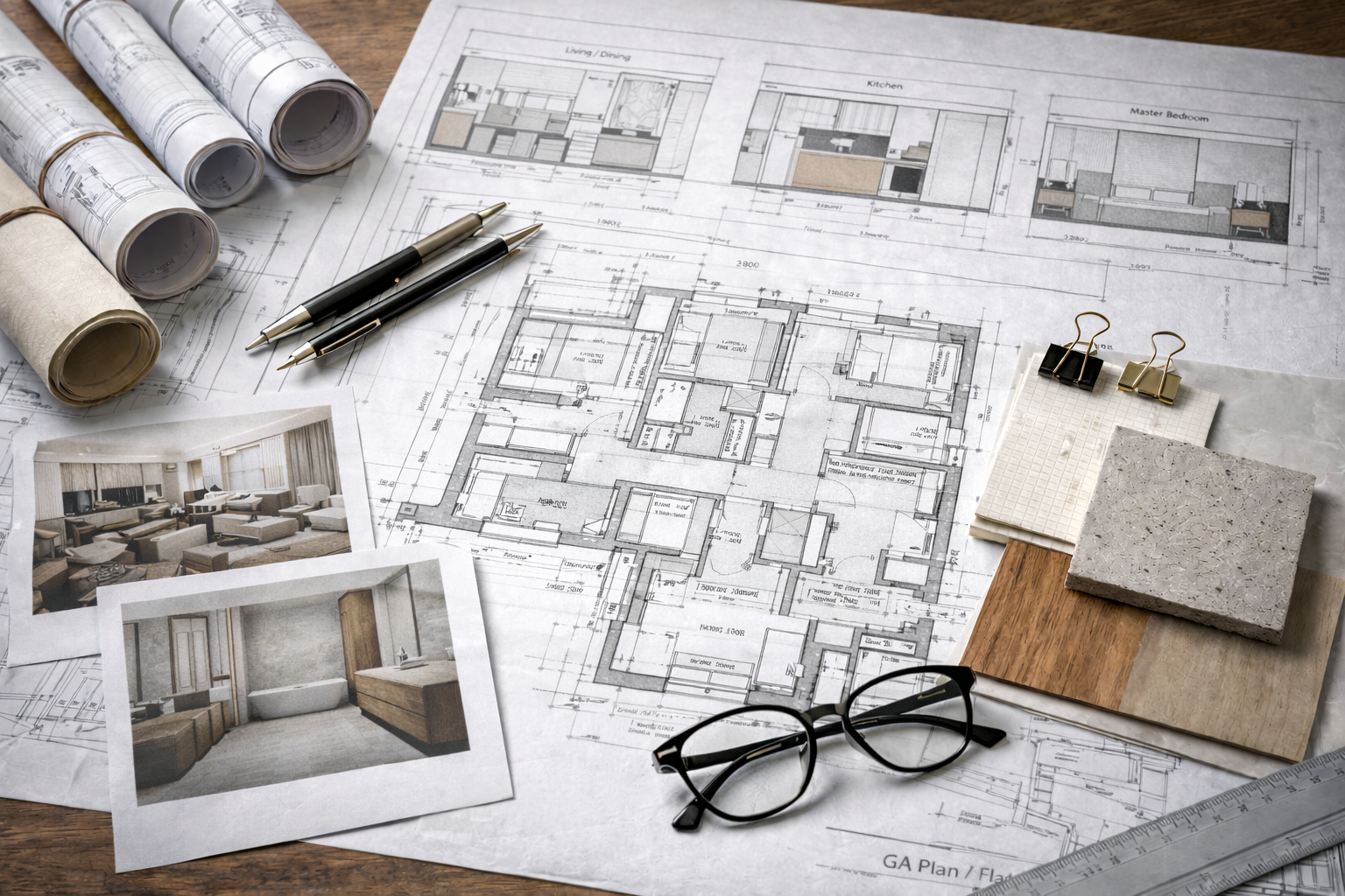 Architectural design drawings in London.