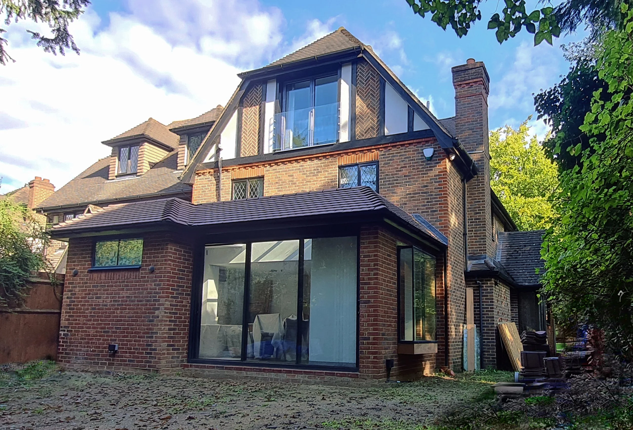 High-end home extension featuring two front extensions and loft conversion in Beckenham, Bromley.