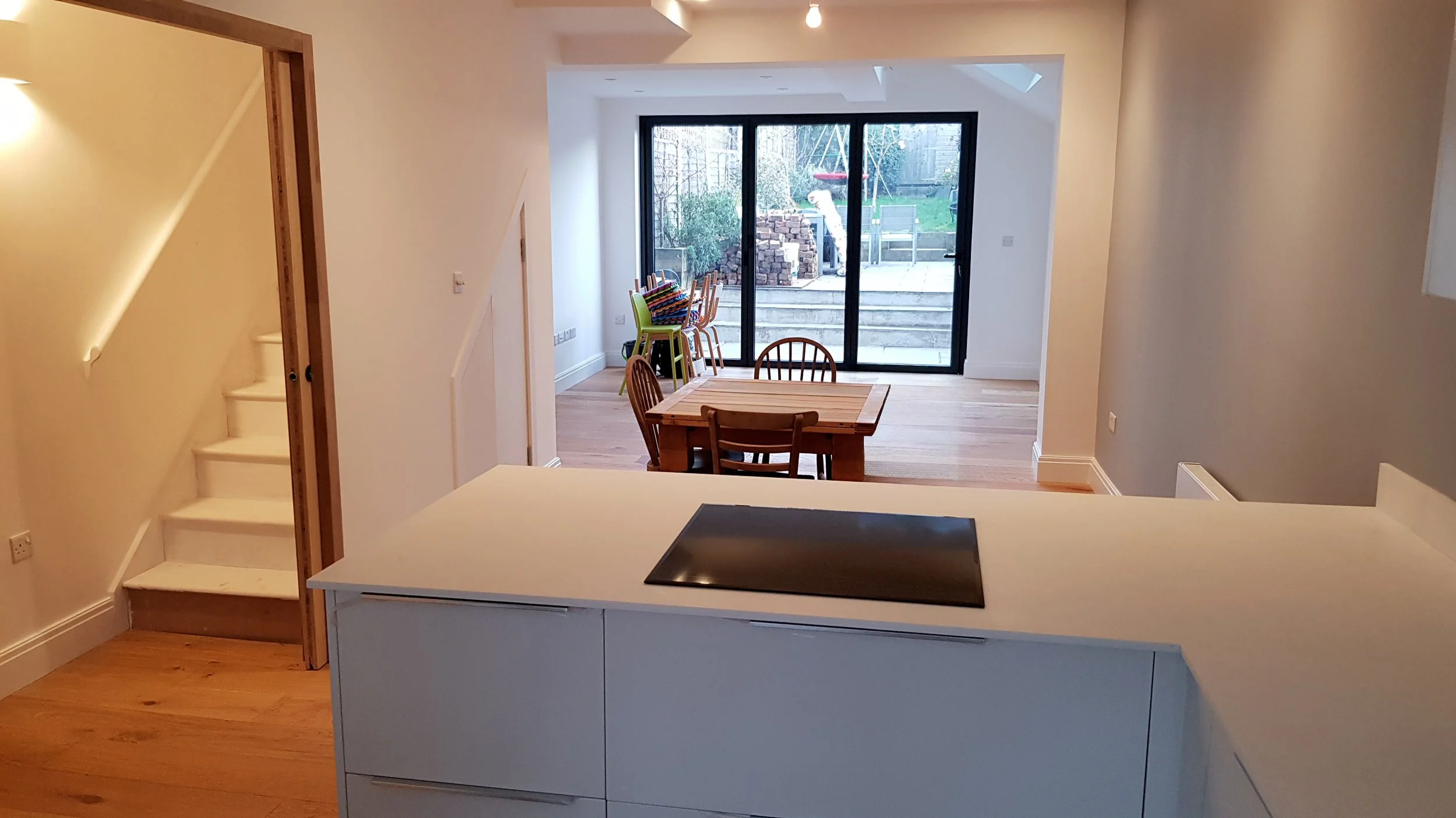 Full home renovation and extension with open-plan living area in Ealing, London.