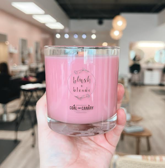 Coal and Canary x blush + blonde Candle