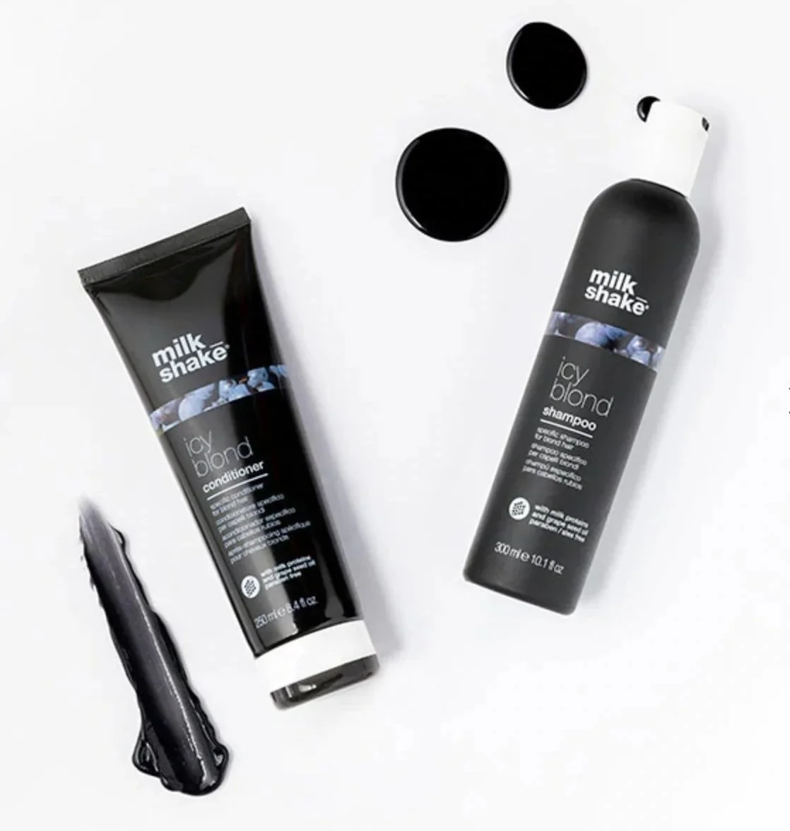 Milkshake Icy Blonde ❤️, This Duo Pack Of Black Shampoo And Conditioner Is Perfect For Achieving A Cool Ash Blonde Look For Those With Stubborn Brassy Tones In Their Blonde Hair. Featuring Black...