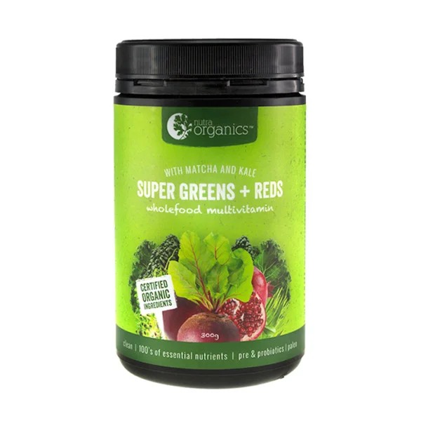 Nutra Organics  Super Greens plus Reds has been upgraded! 