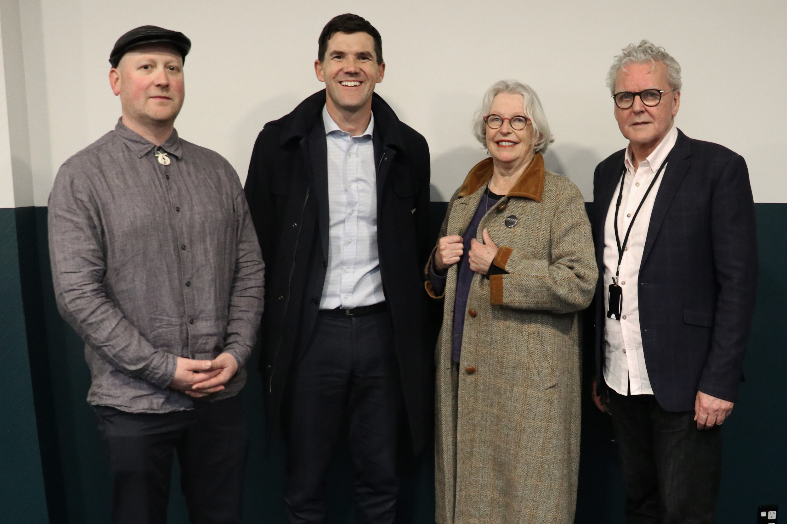 POW Studios Opening Event (Left to Right) Creative Director Matt Lambourn, Mayor Justin Lester, Dame Gaylene Preston and CEO John McKay