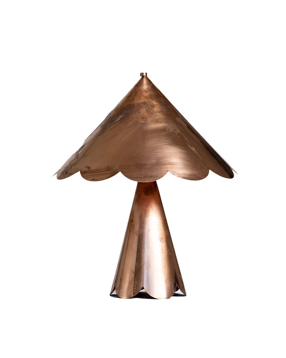 Copper Cone Table Lamp - Scallops.jpg