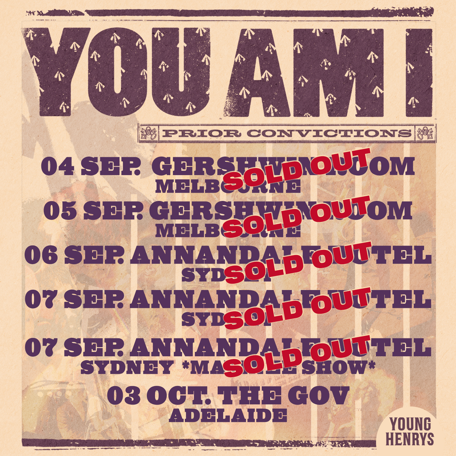 YOU AM I Announce New Adelaide Show + Melbourne &amp; Sydney shows sold out