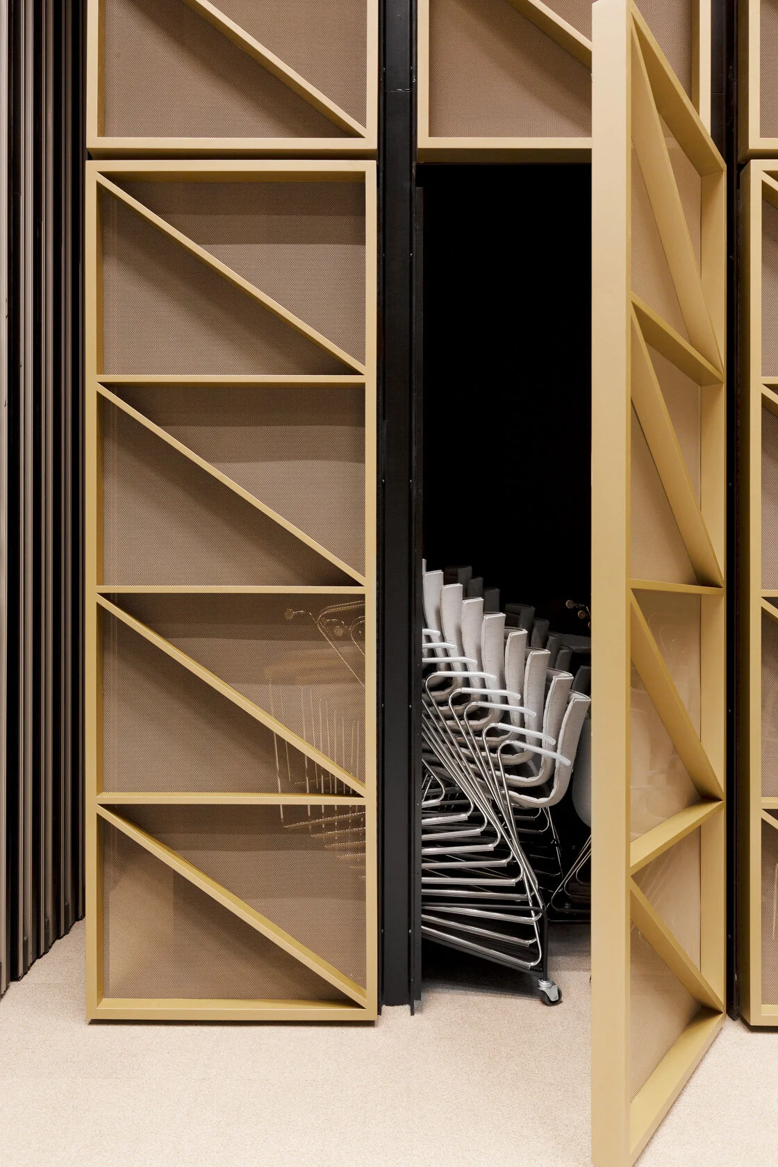 Panels as storage access doors