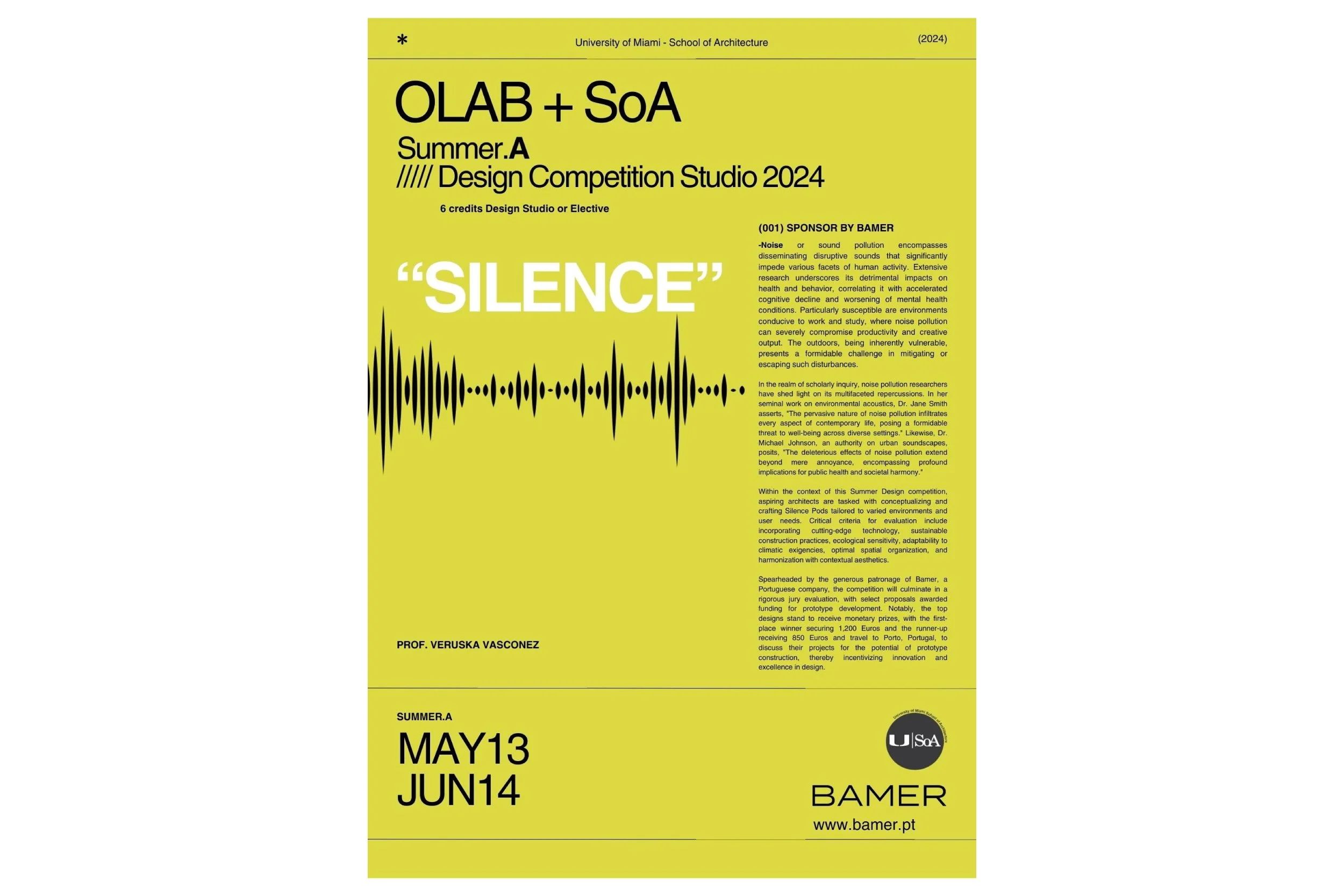 BAMER partners with the University of Miami School of Architecture