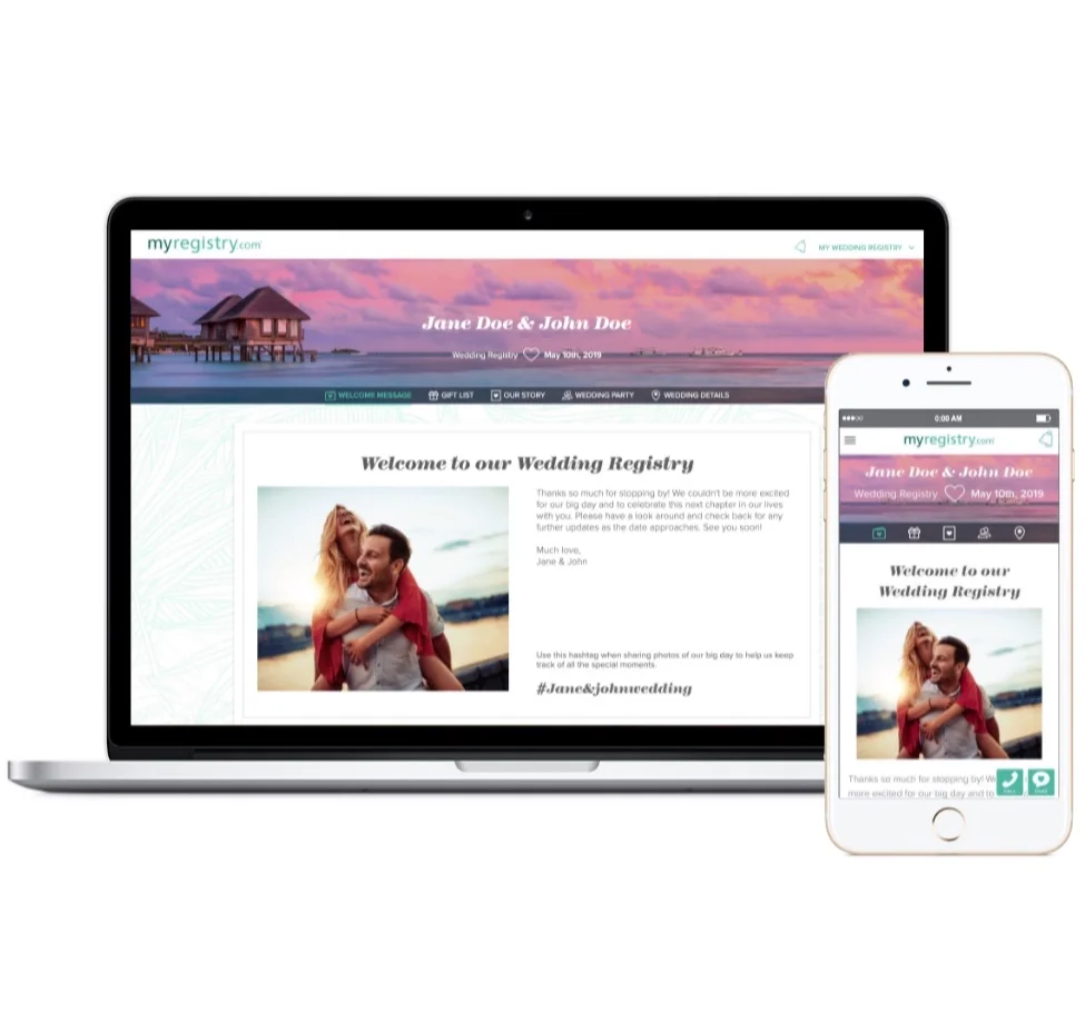 MY REGISTRY.COM WEDDING WEBSITE