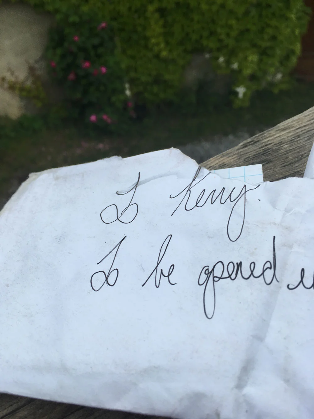 One of the Proper Soul letters from Kerry's boyfriend travelled all the way to Ceuse with her.