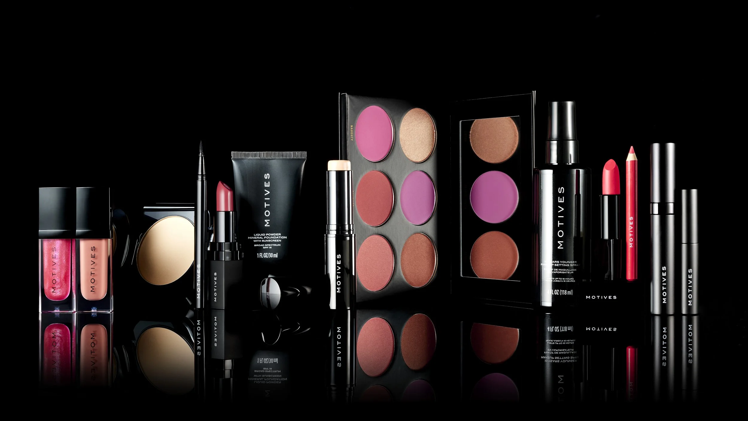 Motives Cosmetics — Bold Color on Black
