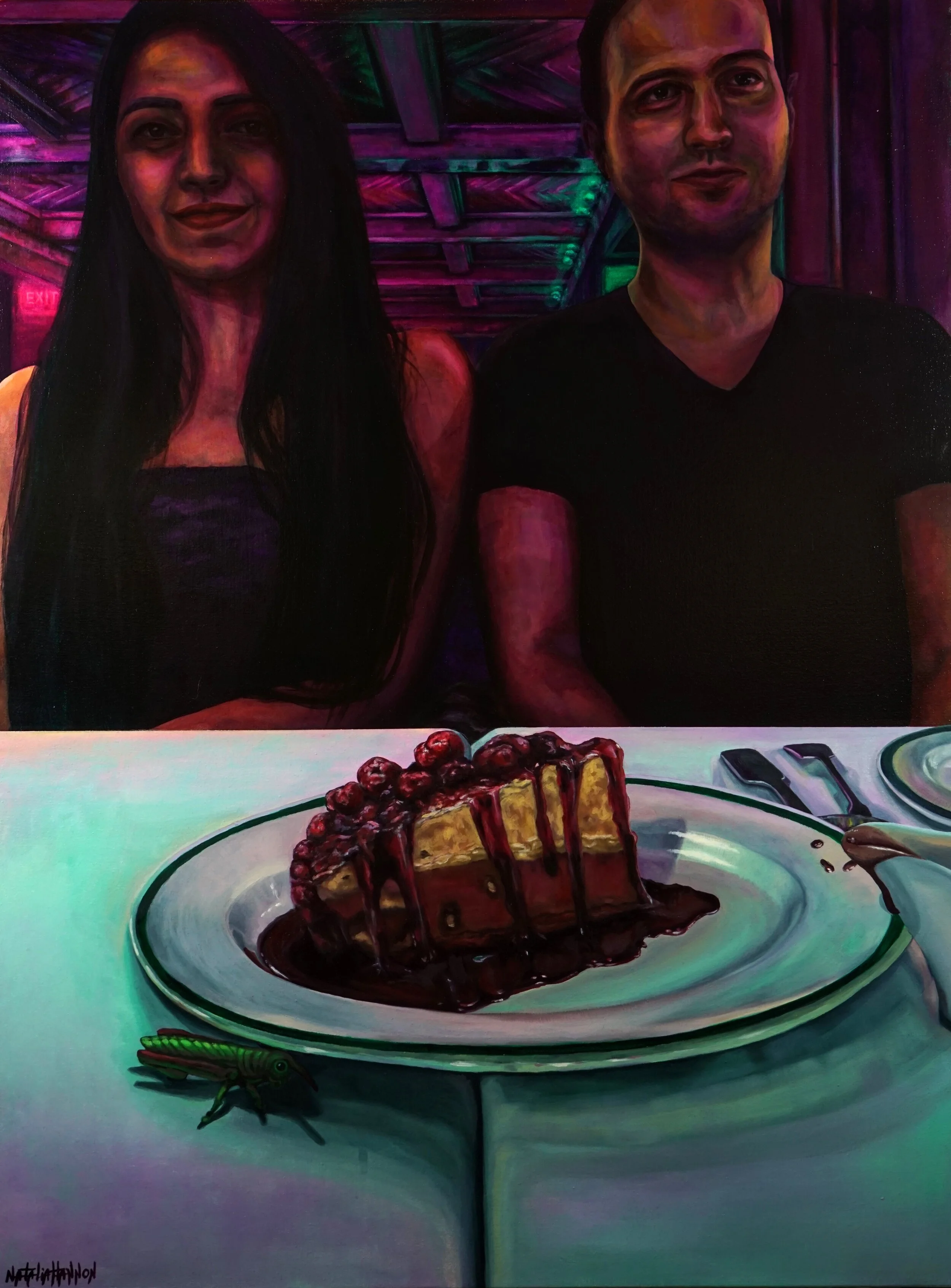  Dualism | Together [but/not] Alone. Acrylic &amp; oil on canvas, 30” x 40”   