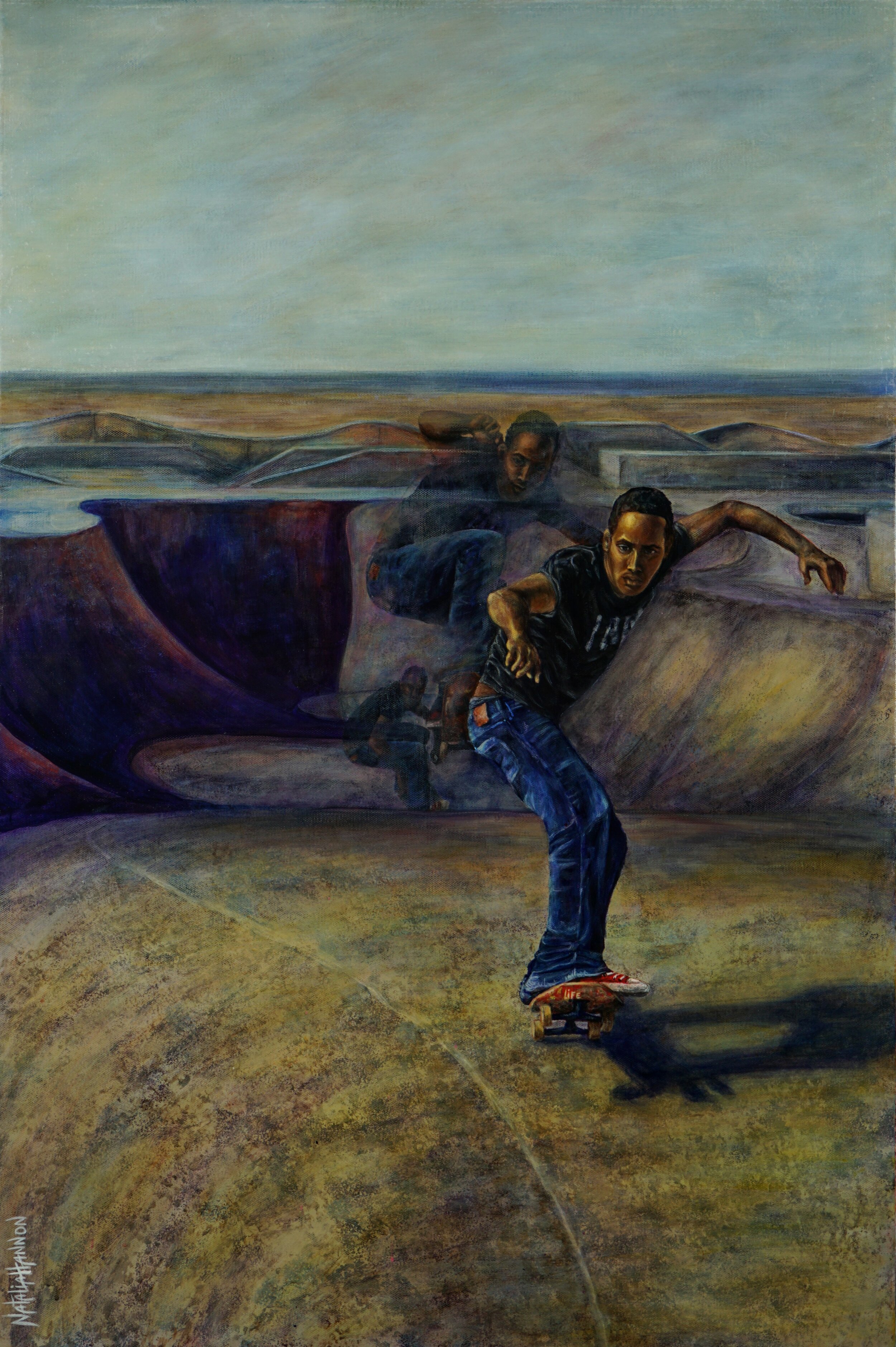  Amor Fati. Acrylic on canvas, 24” x 36”   