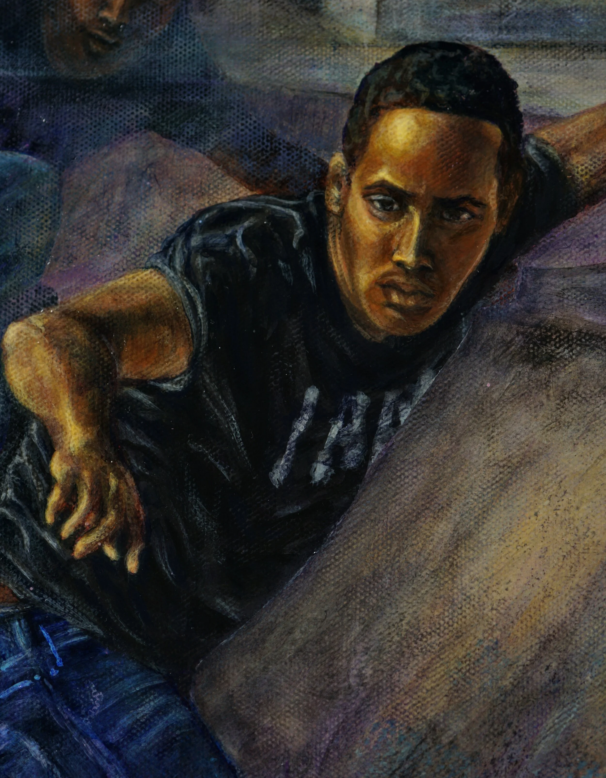  Amor Fati (detail). Acrylic on canvas, 24” x 36” 